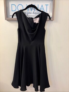 Gal Meets Glam Classic Black Sleeveless Fit & Flare Dress